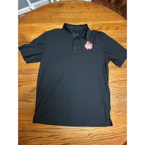 Chef Works Mens Black Eat My Catfish Logo Performance Polo Shirt Size Medium